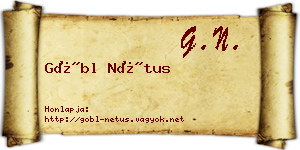 Göbl Nétus névjegykártya